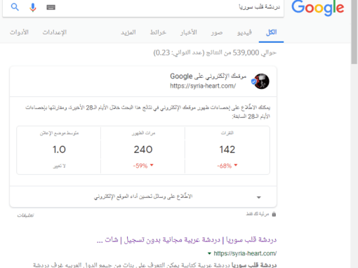 أظهار إحصائيات موقعك على جوجل Search Console